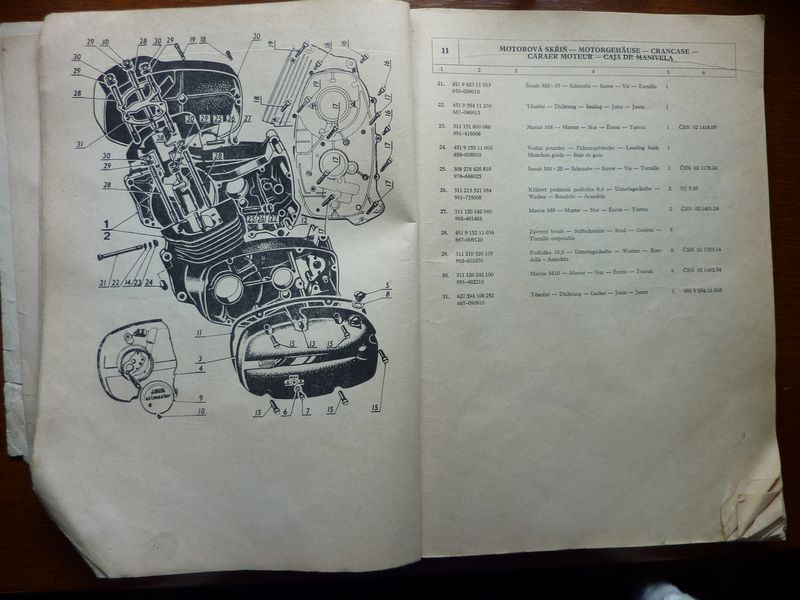 Jawa Spare Parts List Book Classic Super BikesClassic Super Bikes